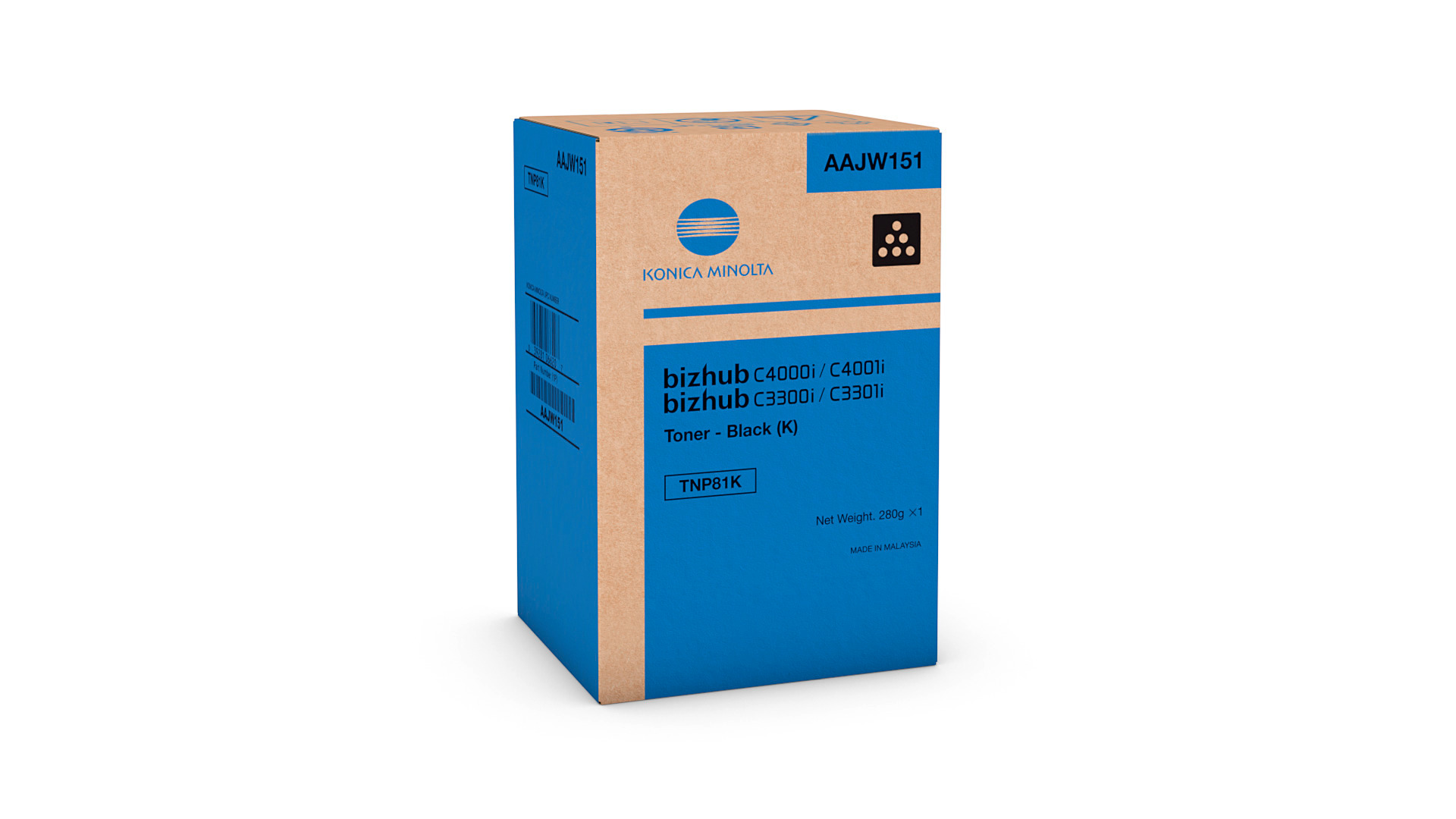 Toneris. Black. bizhub C3300i, C4000i, C3301i, C4001i - TNP81K 